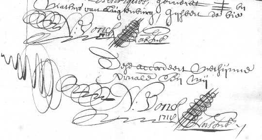 Handtekeningen 1718